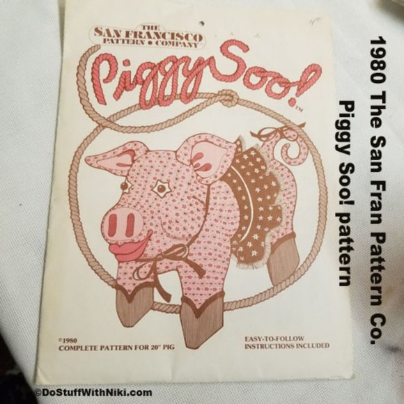 1980 The San Fran Pattern Co. Piggy Soo! pattern Pat042 - Picture 1 of 4